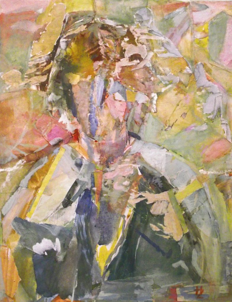 Portré szétesése 1978, Átértelmezési gyakorlat, 50x38 cm tempera papír