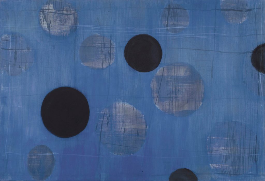 Kék térben 2010, 130x190cm, akril vászon