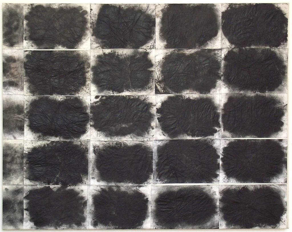 Fekete kövek 1999, 70x90 olaj papír vászon