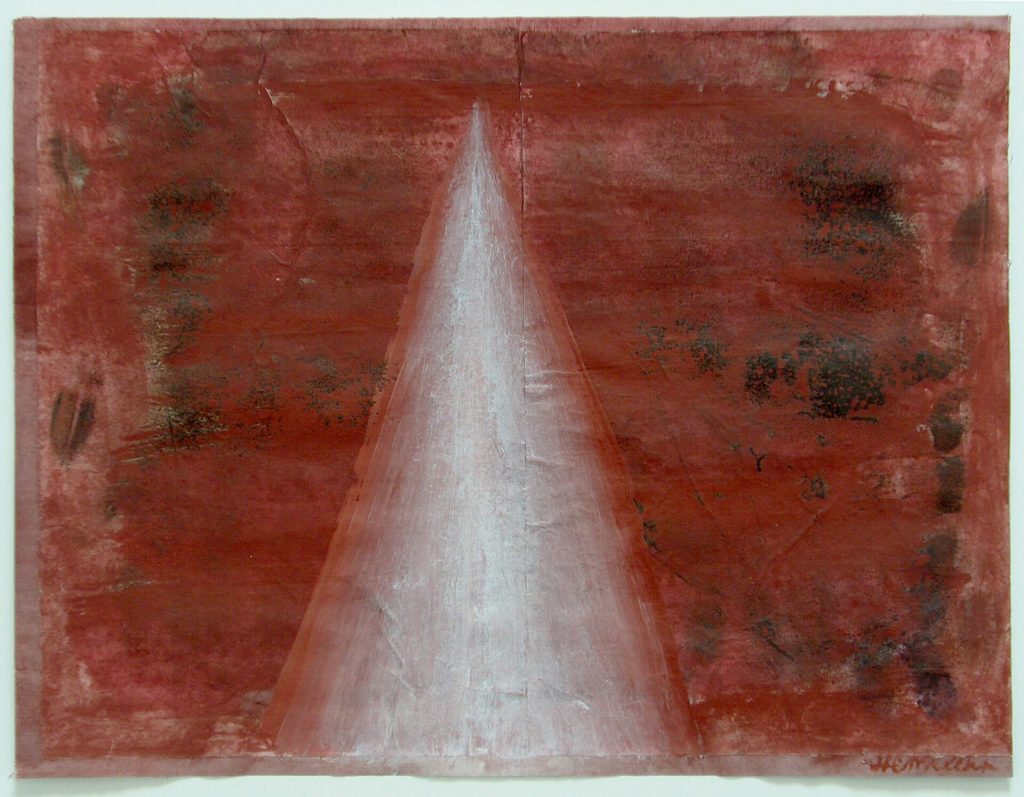 Fehér hegy 2002, 22x30 akril papír vászon