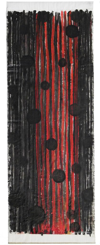 vonalak, fekete eső 2007, 60x22 akril papír